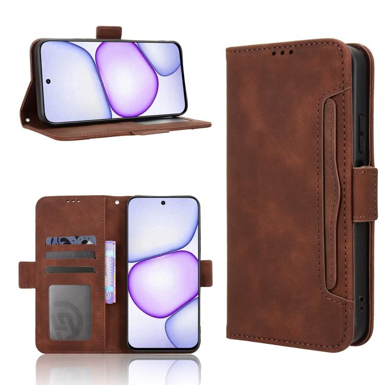Skin Feel Calf Texture Card Slots Leather Phone Case, For Realme 16T 5G, For Realme C100i 4G / C100x 4G, For Realme C100 4G, For Realme C83 5G / P4 Lite 5G, For Realme P4 Power 5G, For Realme Note 80 4G, For Realme 16 5G, For Realme 16 Pro+ 5G         ...