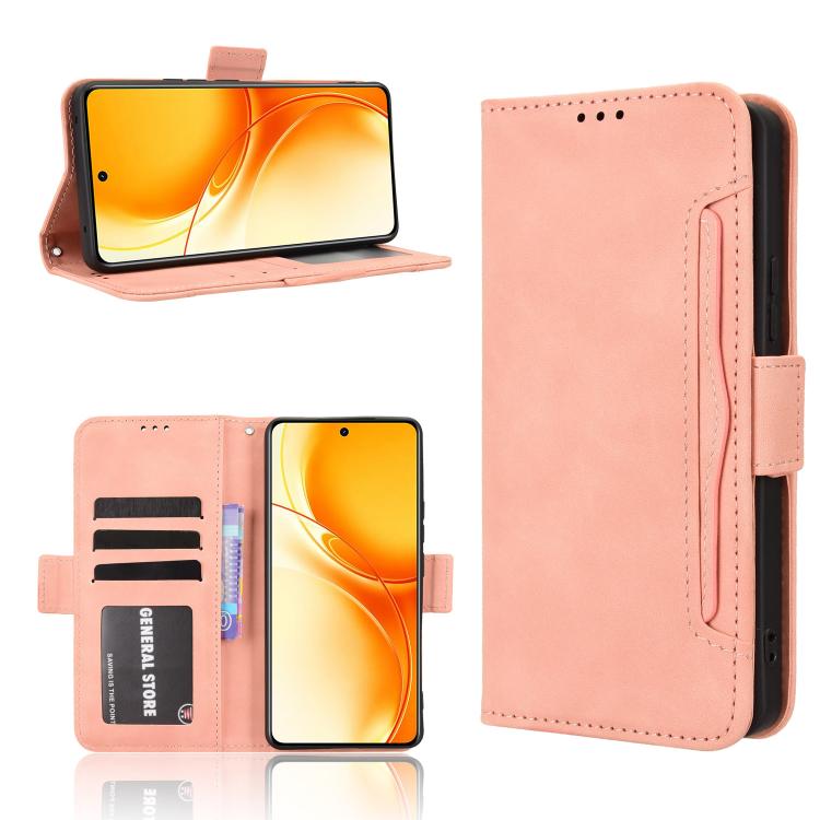 Skin Feel Calf Texture Card Slots Leather Phone Case, For Realme C100 4G, For Realme C83 5G / P4 Lite 5G, For Realme P4 Power 5G, For Realme Note 80 4G, For Realme 16 5G, For Realme 16 Pro+ 5G, For Realme 16 Pro 5G, For Realme P4x 5G                   ...