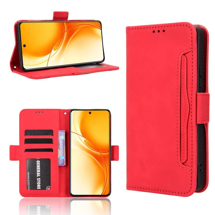 Skin Feel Calf Texture Card Slots Leather Phone Case, For Realme C100 4G, For Realme C83 5G / P4 Lite 5G, For Realme P4 Power 5G, For Realme Note 80 4G, For Realme 16 5G, For Realme 16 Pro+ 5G, For Realme 16 Pro 5G, For Realme P4x 5G                   ...