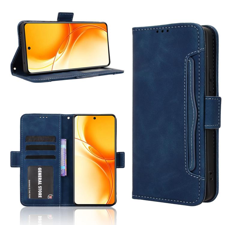 Skin Feel Calf Texture Card Slots Leather Phone Case, For Realme C100 4G, For Realme C83 5G / P4 Lite 5G, For Realme P4 Power 5G, For Realme Note 80 4G, For Realme 16 5G, For Realme 16 Pro+ 5G, For Realme 16 Pro 5G, For Realme P4x 5G                   ...