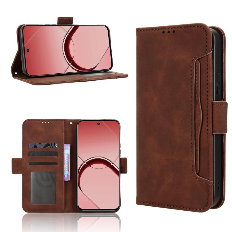 Skin Feel Calf Texture Card Slots Leather Phone Case, For Realme 16T 5G, For Realme C100i 4G / C100x 4G, For Realme C100 4G, For Realme C83 5G / P4 Lite 5G, For Realme P4 Power 5G, For Realme Note 80 4G, For Realme 16 5G, For Realme 16 Pro+ 5G         ...
