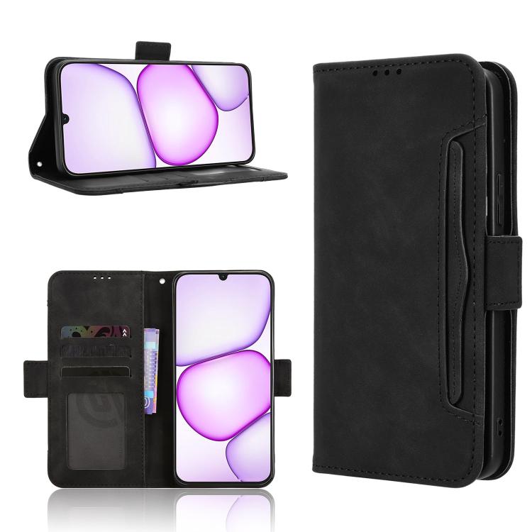 Skin Feel Calf Texture Card Slots Leather Phone Case, For Realme 16T 5G, For Realme C100i 4G / C100x 4G, For Realme C100 4G, For Realme C83 5G / P4 Lite 5G, For Realme P4 Power 5G, For Realme Note 80 4G, For Realme 16 5G, For Realme 16 Pro+ 5G         ...