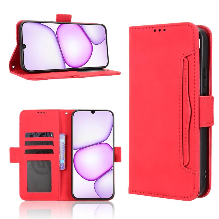 Skin Feel Calf Texture Card Slots Leather Phone Case, For Realme 16T 5G, For Realme C100i 4G / C100x 4G, For Realme C100 4G, For Realme C83 5G / P4 Lite 5G, For Realme P4 Power 5G, For Realme Note 80 4G, For Realme 16 5G, For Realme 16 Pro+ 5G         ...