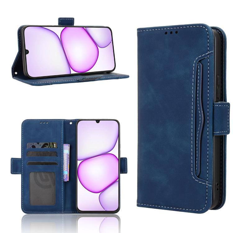 Skin Feel Calf Texture Card Slots Leather Phone Case, For Realme 16T 5G, For Realme C100i 4G / C100x 4G, For Realme C100 4G, For Realme C83 5G / P4 Lite 5G, For Realme P4 Power 5G, For Realme Note 80 4G, For Realme 16 5G, For Realme 16 Pro+ 5G         ...