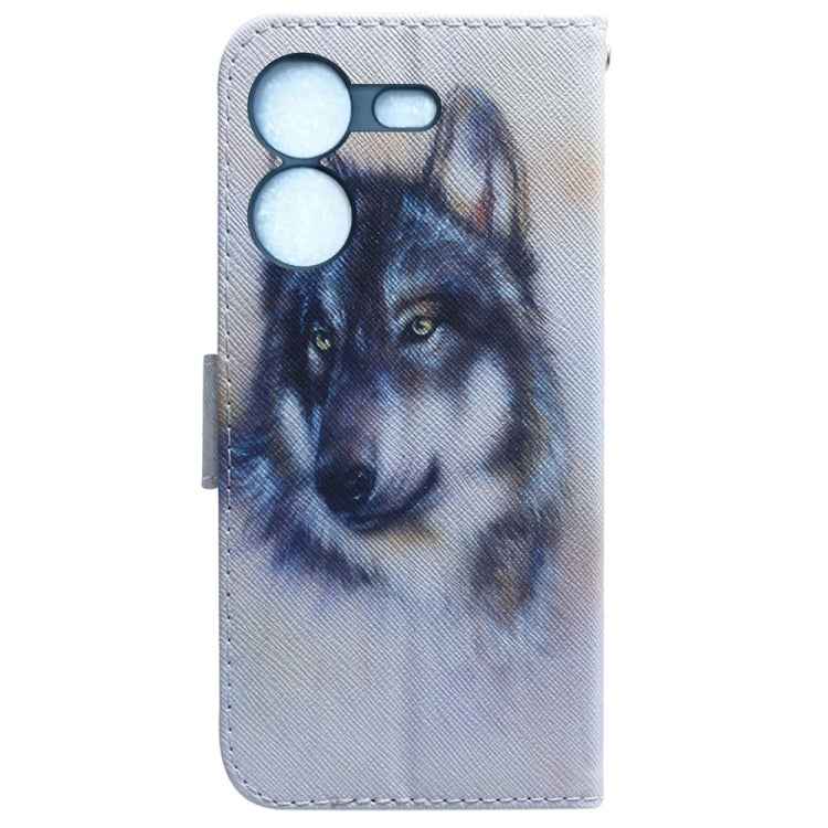 Coloured Drawing Flip Leather Phone Case, For Tecno Pova 5