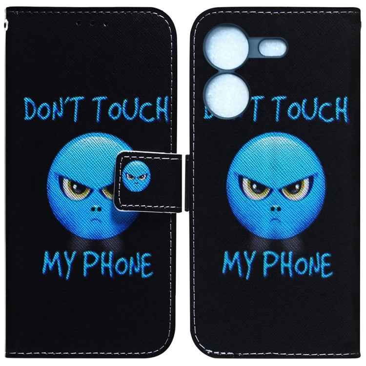 Coloured Drawing Flip Leather Phone Case, For Tecno Pova 5