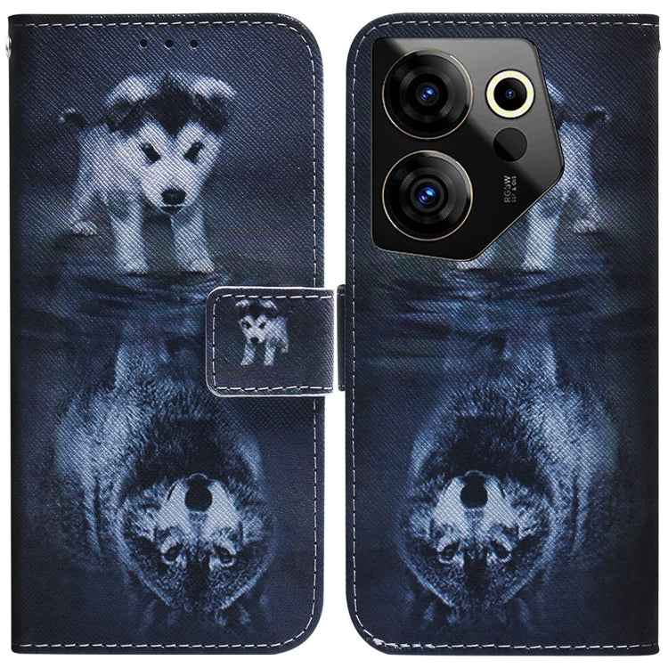 Coloured Drawing Flip Leather Phone Case, For Tecno Pova 5 Pro, For Tecno Pova Neo 3, For Tecno Camon 20 Premier 5G, For Tecno Camon 20 Pro 5G