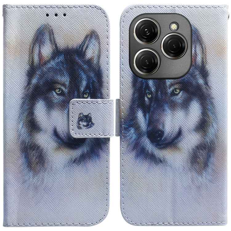 Coloured Drawing Flip Leather Phone Case, For Tecno Camon 30 Pro CL8, For Tecno Camon 30 4G / 30 5G CL6 CL7, For Tecno Spark 20 Pro+ 4G, For Tecno Spark 20 Pro