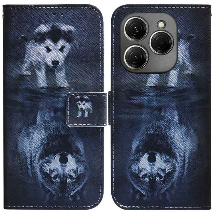 Coloured Drawing Flip Leather Phone Case, For Tecno Camon 30 Pro CL8, For Tecno Camon 30 4G / 30 5G CL6 CL7, For Tecno Spark 20 Pro+ 4G, For Tecno Spark 20 Pro