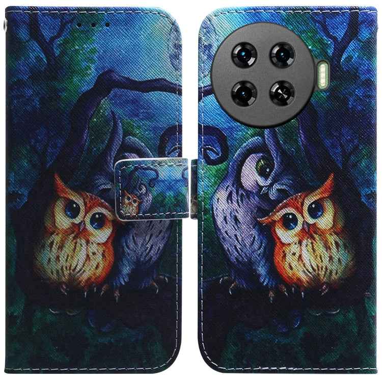 Coloured Drawing Flip Leather Phone Case, For Tecno Camon 30 Pro CL8, For Tecno Camon 30 4G / 30 5G CL6 CL7, For Tecno Spark 20 Pro+ 4G, For Tecno Spark 20 Pro