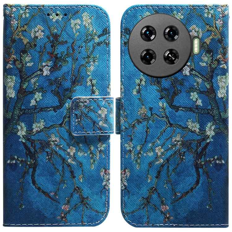 Coloured Drawing Flip Leather Phone Case, For Tecno Camon 30 Pro CL8, For Tecno Camon 30 4G / 30 5G CL6 CL7, For Tecno Spark 20 Pro+ 4G, For Tecno Spark 20 Pro