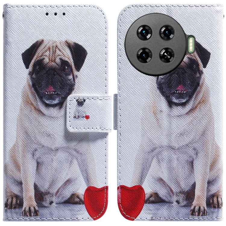 Coloured Drawing Flip Leather Phone Case, For Tecno Camon 30 Pro CL8, For Tecno Camon 30 4G / 30 5G CL6 CL7, For Tecno Spark 20 Pro+ 4G, For Tecno Spark 20 Pro