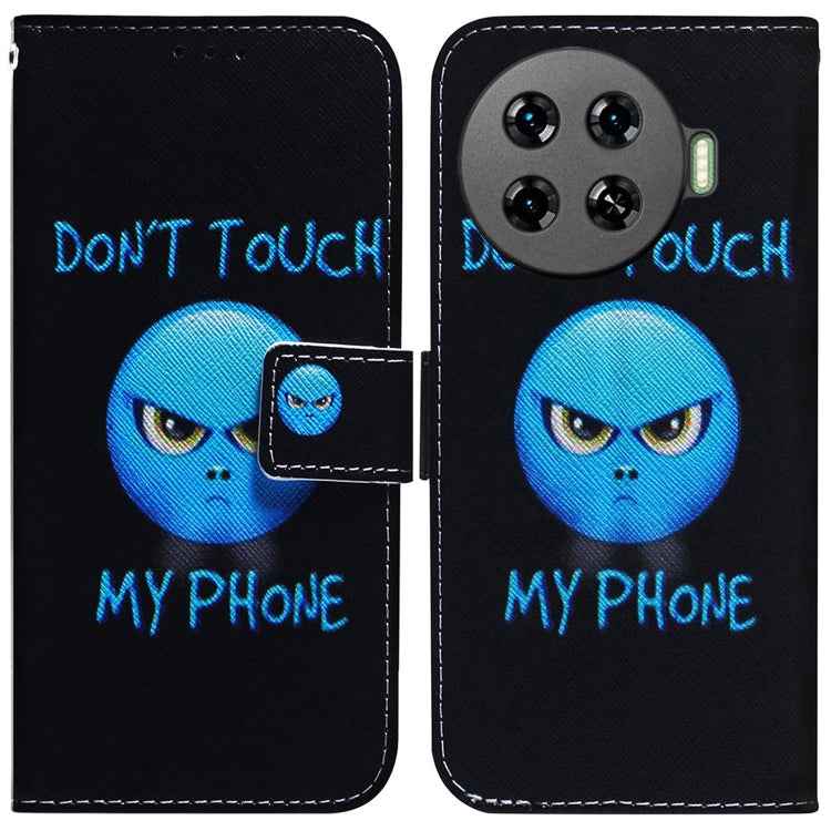 Coloured Drawing Flip Leather Phone Case, For Tecno Camon 30 Pro CL8, For Tecno Camon 30 4G / 30 5G CL6 CL7, For Tecno Spark 20 Pro+ 4G, For Tecno Spark 20 Pro