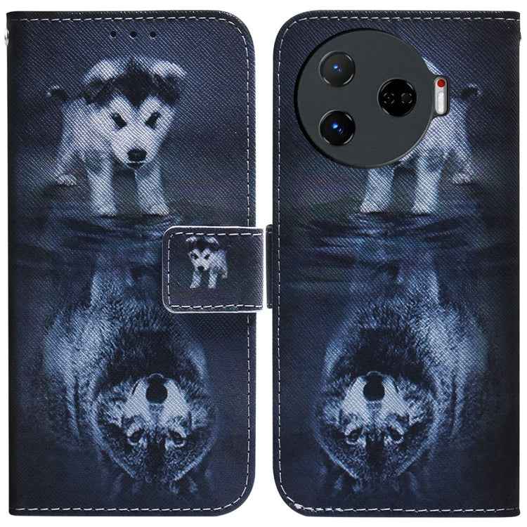 Coloured Drawing Flip Leather Phone Case, For Tecno Camon 30 Pro CL8, For Tecno Camon 30 4G / 30 5G CL6 CL7, For Tecno Spark 20 Pro+ 4G, For Tecno Spark 20 Pro