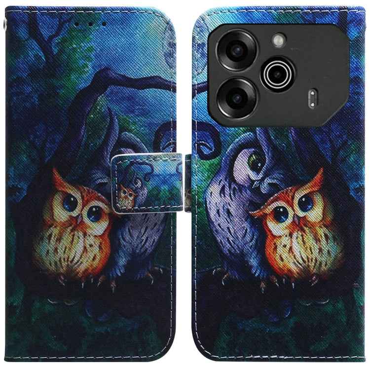Coloured Drawing Flip Leather Phone Case, For Tecno Spark Go 1 / Pop 9 Pro, For Tecno Camon 30 Premier 5G, For Tecno Pova 6 Neo, For Tecno Pova 6 Pro / Pova 6