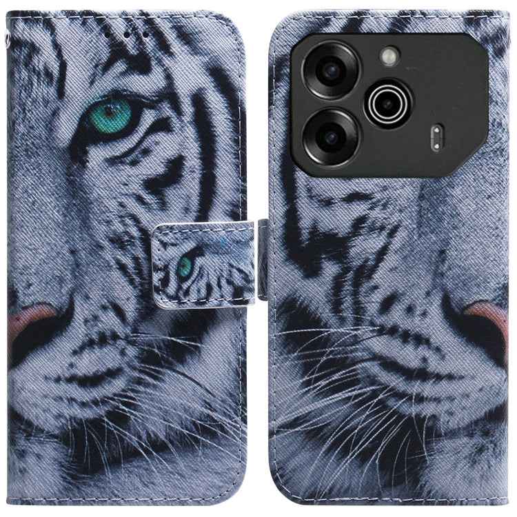 Coloured Drawing Flip Leather Phone Case, For Tecno Spark Go 1 / Pop 9 Pro, For Tecno Camon 30 Premier 5G, For Tecno Pova 6 Neo, For Tecno Pova 6 Pro / Pova 6