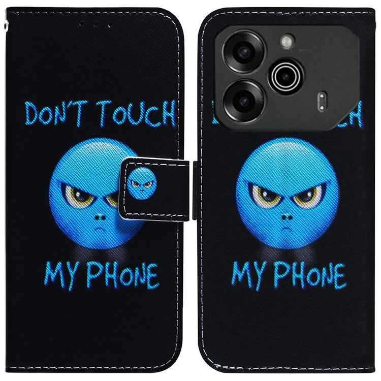 Coloured Drawing Flip Leather Phone Case, For Tecno Spark Go 1 / Pop 9 Pro, For Tecno Camon 30 Premier 5G, For Tecno Pova 6 Neo, For Tecno Pova 6 Pro / Pova 6