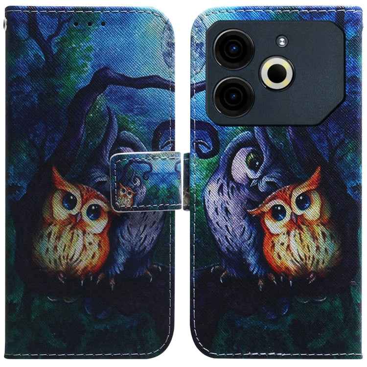 Coloured Drawing Flip Leather Phone Case, For Tecno Spark Go 1 / Pop 9 Pro, For Tecno Camon 30 Premier 5G, For Tecno Pova 6 Neo, For Tecno Pova 6 Pro / Pova 6