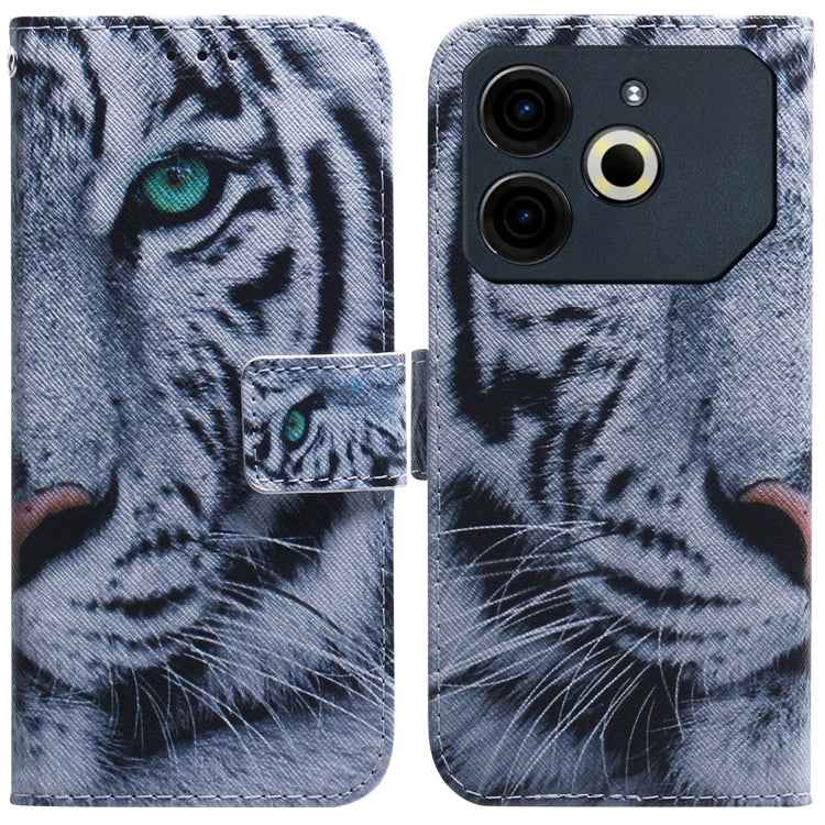 Coloured Drawing Flip Leather Phone Case, For Tecno Spark Go 1 / Pop 9 Pro, For Tecno Camon 30 Premier 5G, For Tecno Pova 6 Neo, For Tecno Pova 6 Pro / Pova 6