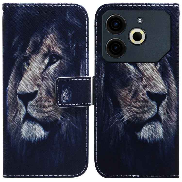 Coloured Drawing Flip Leather Phone Case, For Tecno Spark Go 1 / Pop 9 Pro, For Tecno Camon 30 Premier 5G, For Tecno Pova 6 Neo, For Tecno Pova 6 Pro / Pova 6