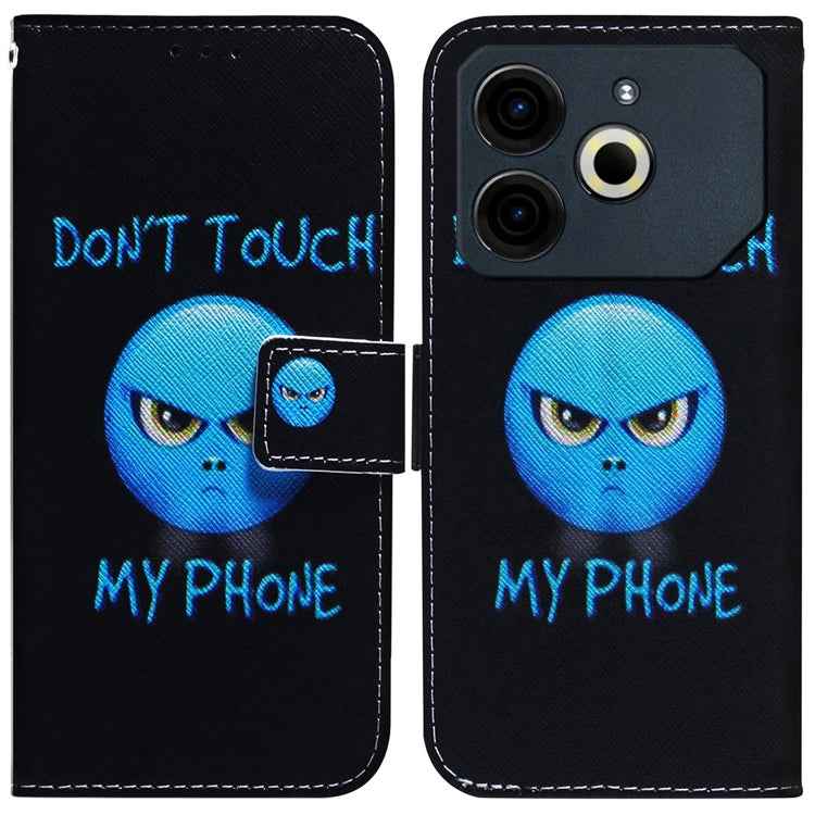 Coloured Drawing Flip Leather Phone Case, For Tecno Spark Go 1 / Pop 9 Pro, For Tecno Camon 30 Premier 5G, For Tecno Pova 6 Neo, For Tecno Pova 6 Pro / Pova 6