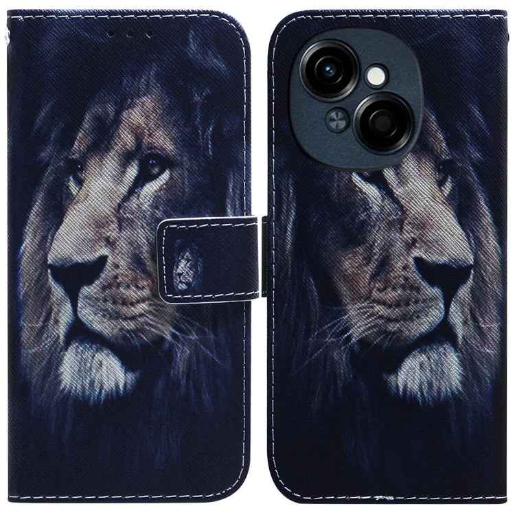 Coloured Drawing Flip Leather Phone Case, For Tecno Spark Go 1 / Pop 9 Pro, For Tecno Camon 30 Premier 5G, For Tecno Pova 6 Neo, For Tecno Pova 6 Pro / Pova 6