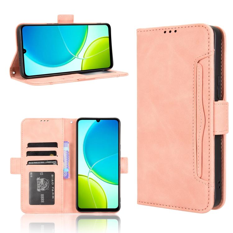 Skin Feel Calf Texture Card Slots Leather Phone Case, For vivo X200s 5G, For vivo T4 5G / iQOO Z10 5G Global, For vivo X200 Ultra 5G, For vivo V50 Lite 5G / 4G, For vivo Y39 5G / Y300i, For vivo Y29 4G / T4x 5G, For vivo Y04 4G / Y29s 5G, For vivo V50 ...