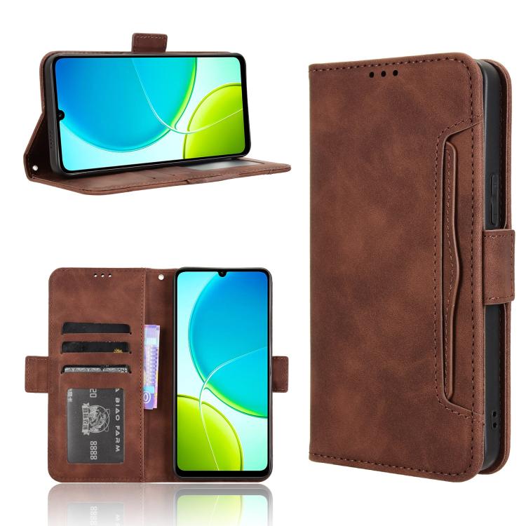 Skin Feel Calf Texture Card Slots Leather Phone Case, For vivo X200s 5G, For vivo T4 5G / iQOO Z10 5G Global, For vivo X200 Ultra 5G, For vivo V50 Lite 5G / 4G, For vivo Y39 5G / Y300i, For vivo Y29 4G / T4x 5G, For vivo Y04 4G / Y29s 5G, For vivo V50 ...