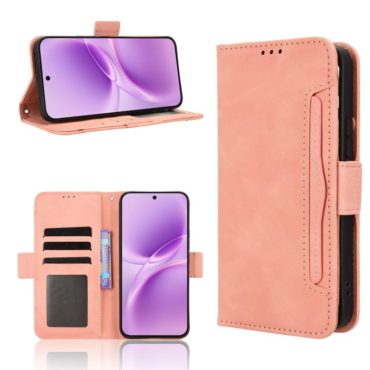 Skin Feel Calf Texture Card Slots Leather Phone Case, For vivo S50 Pro mini / X300 FE 5G Russia, For vivo Y600 Pro 5G, For vivo T5 Pro 5G / iQOO Z11 5G, For vivo Y21 5G / Y05 4G, For vivo V70 FE 5G, For vivo V70 5G / V70 Elite 5G                       ...