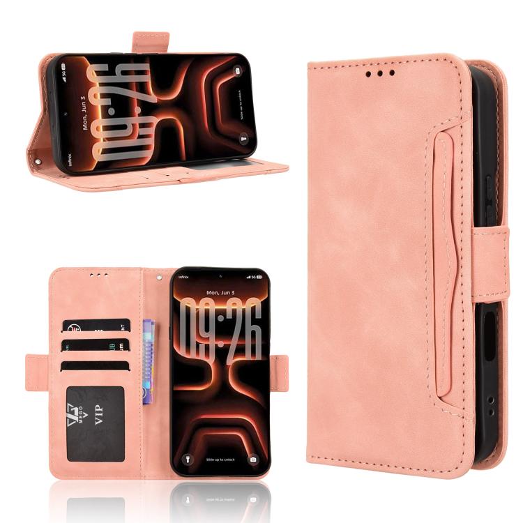 Skin Feel Calf Texture Card Slots Leather Phone Case, For Infinix GT 50 Pro 5G, For Infinix Note 60 Ultra 5G, For Infinix Note Edge 5G, For Infinix Smart 20 4G, For Infinix Note 60 / 60 Pro 5G, For Infinix Hot 60i 5G / Tecno Spark Go 5G                ...