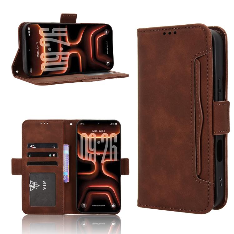 Skin Feel Calf Texture Card Slots Leather Phone Case, For Infinix GT 50 Pro 5G, For Infinix Note 60 Ultra 5G, For Infinix Note Edge 5G, For Infinix Smart 20 4G, For Infinix Note 60 / 60 Pro 5G, For Infinix Hot 60i 5G / Tecno Spark Go 5G                ...