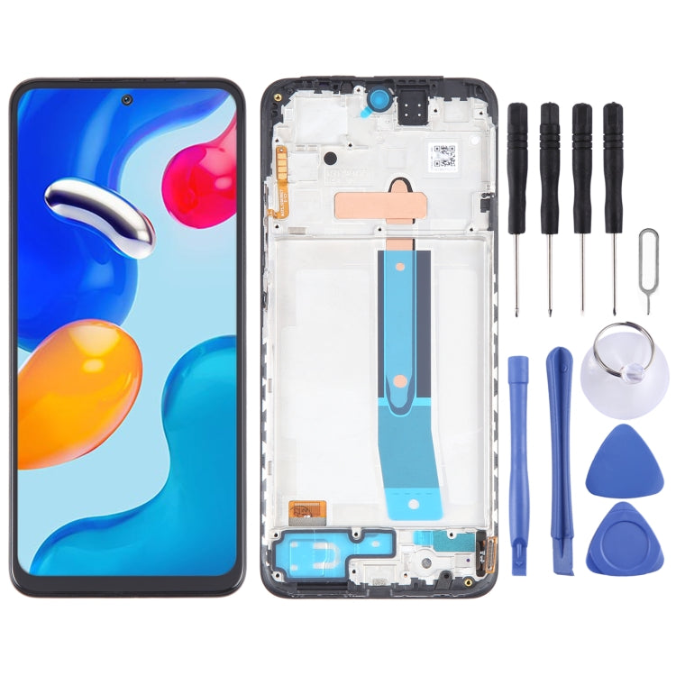 OLED Material LCD Screen For Digitizer Full Assembly with Frame, For Xiaomi Redmi Note 11 4G, For Xiaomi Poco M4 Pro 4G, For Xiaomi Redmi Note 11S 4G, For Xiaomi Redmi Note 10 Pro 4G, For Xiaomi Redmi Note 10 Pro Max, For Xiaomi Redmi Note 10 Pro India...
