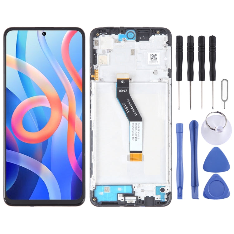 OLED Material LCD Screen For Digitizer Full Assembly with Frame, For Xiaomi Redmi Note 11 4G, For Xiaomi Poco M4 Pro 4G, For Xiaomi Redmi Note 11S 4G, For Xiaomi Redmi Note 10 Pro 4G, For Xiaomi Redmi Note 10 Pro Max, For Xiaomi Redmi Note 10 Pro India...