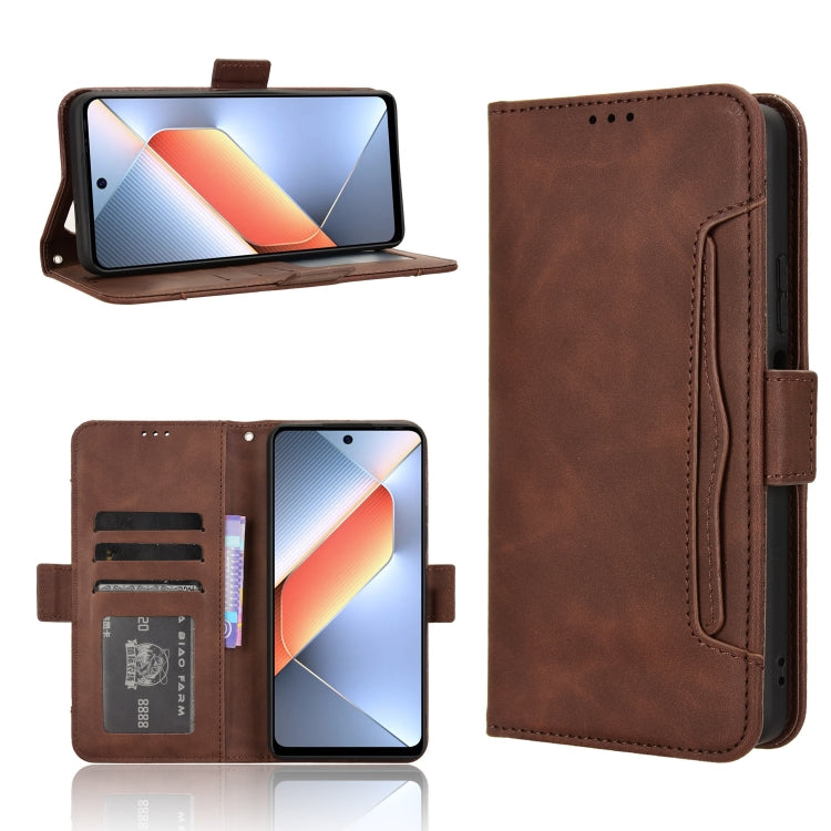 Skin Feel Calf Texture Card Slots Leather Phone Case, For Tecno Spark Go 1 / Pop 9 / Spark Go 2025, For Tecno Spark 30C 4G, For Tecno Spark 20 Pro 5G, For Tecno Camon 30 Premier 5G, For Tecno Pova 6 Neo 4G, For Tecno Pova 6 4G, For Tecno Camon 30 Pro 5...
