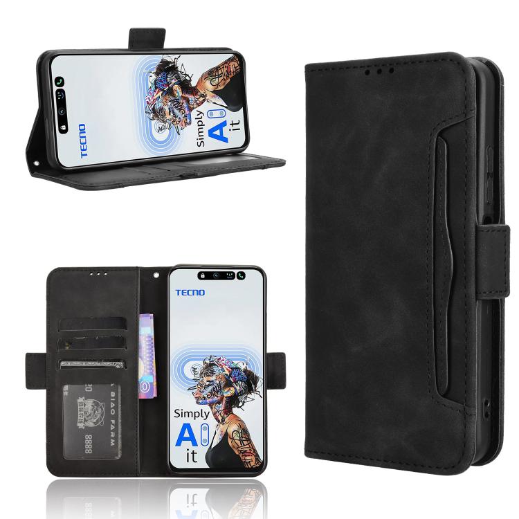 Skin Feel Calf Texture Card Slots Leather Phone Case, For Tecno Camon 40 Premier 5G, For Tecno Camon 40 4G, For Tecno Camon 30S 4G / 30S Pro 4G, For Tecno Pova 6 Neo 5G / Spark 30 5G, For Tecno Spark 30 Pro 4G, For Tecno Spark 30 4G                    ...