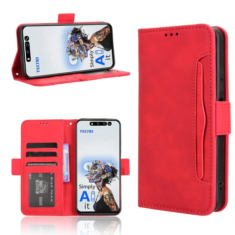 Skin Feel Calf Texture Card Slots Leather Phone Case, For Tecno Camon 40 Premier 5G, For Tecno Camon 40 4G, For Tecno Camon 30S 4G / 30S Pro 4G, For Tecno Pova 6 Neo 5G / Spark 30 5G, For Tecno Spark 30 Pro 4G, For Tecno Spark 30 4G                    ...