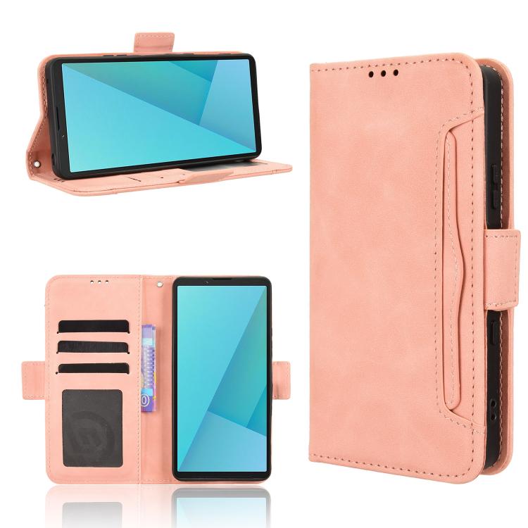 Skin Feel Calf Texture Card Slots Leather Phone Case, For Sony Xperia 1 VIII, For Sony Xperia 10 VII, For Sony Xperia 1 VII, For Sony Xperia 10 VI 2024, For Sony Xperia 1 VI 2024, For Sony Xperia 5 V 2023, For Sony Xperia 1 V, For Sony Xperia 10 V