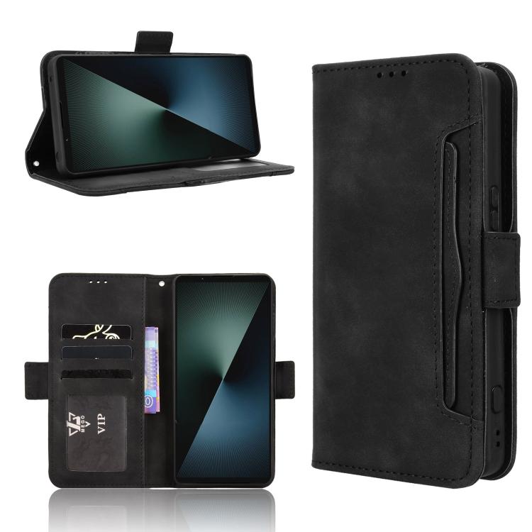 Skin Feel Calf Texture Card Slots Leather Phone Case, For Sony Xperia 1 VIII, For Sony Xperia 10 VII, For Sony Xperia 1 VII, For Sony Xperia 10 VI 2024, For Sony Xperia 1 VI 2024, For Sony Xperia 5 V 2023, For Sony Xperia 1 V, For Sony Xperia 10 V