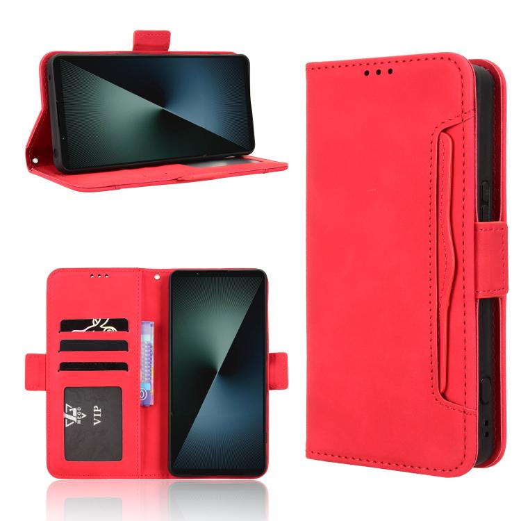Skin Feel Calf Texture Card Slots Leather Phone Case, For Sony Xperia 1 VIII, For Sony Xperia 10 VII, For Sony Xperia 1 VII, For Sony Xperia 10 VI 2024, For Sony Xperia 1 VI 2024, For Sony Xperia 5 V 2023, For Sony Xperia 1 V, For Sony Xperia 10 V