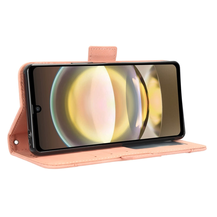 Skin Feel Calf Texture Card Slots Leather Phone Case, For Sharp Aquos R8, For Sharp Mamorino6