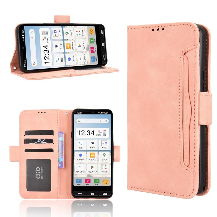 Skin Feel Calf Texture Card Slots Leather Phone Case, For Sharp Aquos R10, For Sharp Aquos wish5, For Sharp Basio Active3, For Sharp Aquos Sense9, For Sharp Aquos R9 Pro, For Sharp Aquos wish4, For Sharp Aquos R9, For Sharp Aquos Sense8����������������...
