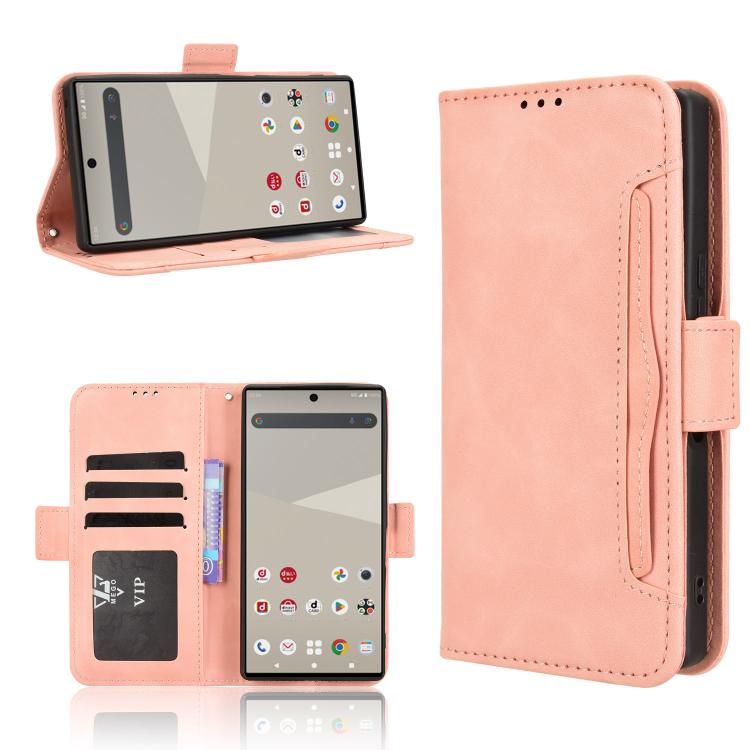 Skin Feel Calf Texture Card Slots Leather Phone Case, For Sharp Aquos R10, For Sharp Aquos wish5, For Sharp Basio Active3, For Sharp Aquos Sense9, For Sharp Aquos R9 Pro, For Sharp Aquos wish4, For Sharp Aquos R9, For Sharp Aquos Sense8����������������...