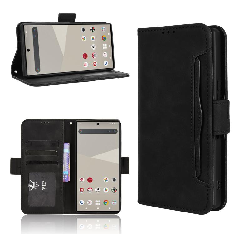 Skin Feel Calf Texture Card Slots Leather Phone Case, For Sharp Aquos R10, For Sharp Aquos wish5, For Sharp Basio Active3, For Sharp Aquos Sense9, For Sharp Aquos R9 Pro, For Sharp Aquos wish4, For Sharp Aquos R9, For Sharp Aquos Sense8����������������...