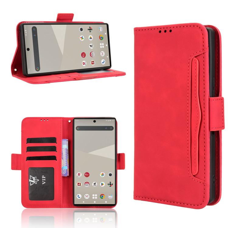 Skin Feel Calf Texture Card Slots Leather Phone Case, For Sharp Aquos Sense10, For Sharp Aquos R10, For Sharp Aquos wish5, For Sharp Basio Active3, For Sharp Aquos Sense9, For Sharp Aquos R9 Pro, For Sharp Aquos wish4, For Sharp Aquos R9               ...