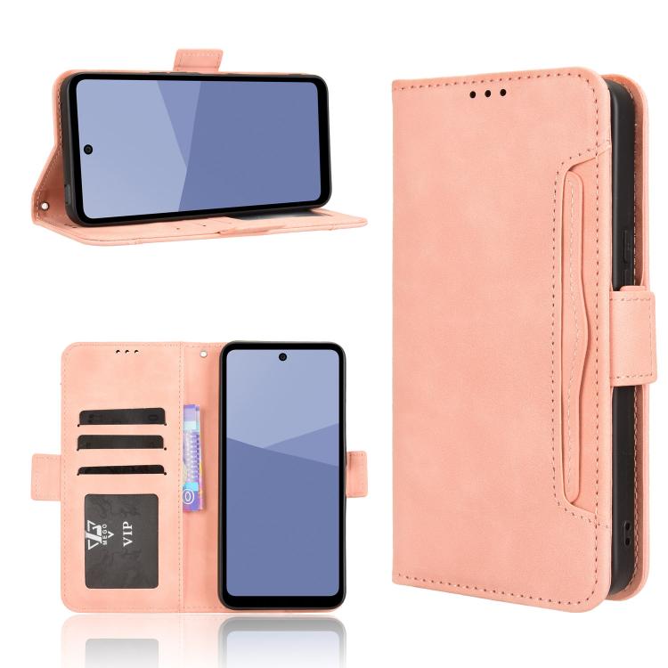 Skin Feel Calf Texture Card Slots Leather Phone Case, For Sharp Aquos R10, For Sharp Aquos wish5, For Sharp Basio Active3, For Sharp Aquos Sense9, For Sharp Aquos R9 Pro, For Sharp Aquos wish4, For Sharp Aquos R9, For Sharp Aquos Sense8����������������...