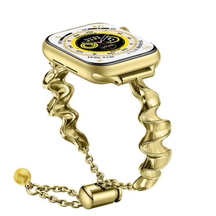 Ribbon Wave Metal Watch Band