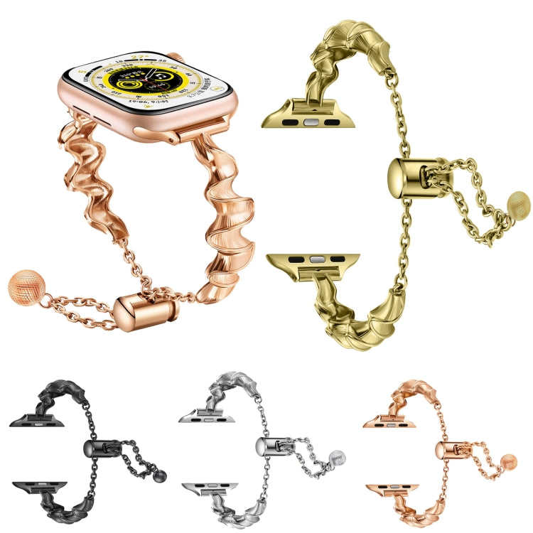 Ribbon Wave Metal Watch Band