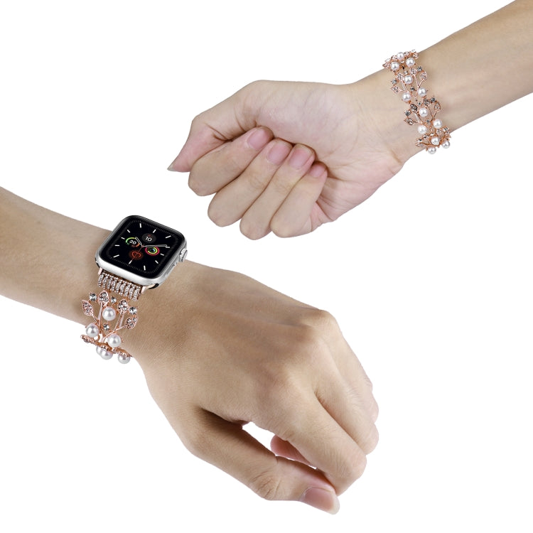 Four-leaf Bead Metal Watch Band