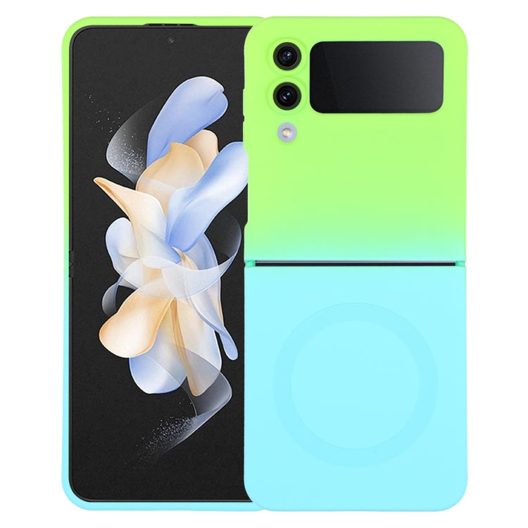 Liquid TPU Silicone Gradient MagSafe Phone Case, For Samsung Galaxy Z Flip3 5G, For Samsung Galaxy Z Flip5, For Samsung Galaxy Z Flip4