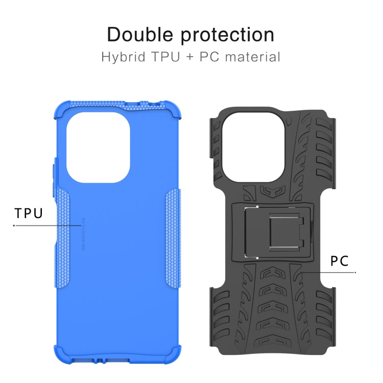 Tire Texture TPU + PC Phone Case with Holder, For Xiaomi Redmi Note 13 4G, For Xiaomi Redmi Note 13 5G Global, For Xiaomi Redmi Note 13 Pro+ 5G, For Xiaomi Redmi Note 13 Pro 5G Global, For Xiaomi Redmi Note 12S / 11S / 11                               ...